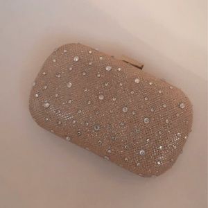 Champagne gold clutch bag